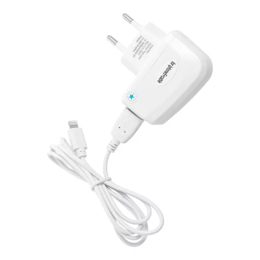 Blue Star Lite hálózati töltő USB-A 1A 5W + USB-A – Lightning kábel TFK-TC-1095B fehér