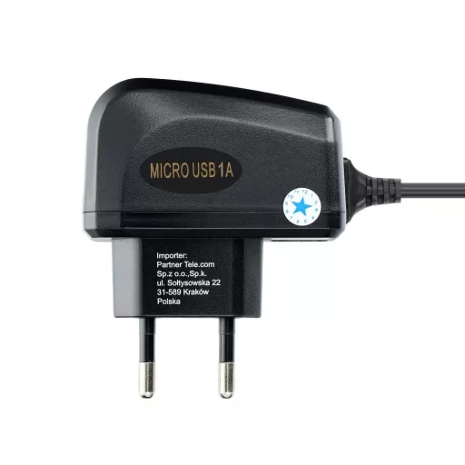 Blue Star Lite hálózati töltő 1A 5W + Micro USB kábel TFK-TC-1095B fekete