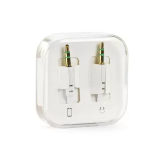 3,5 mm jack – 3,5 mm jack AUX kábel BOX 1 m fehér