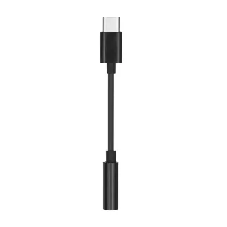 USB-C (apa) – 3,5 mm jack (anya) AUX adapter fekete