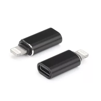 USB-C (anya) – Lightning (apa) adapter fekete