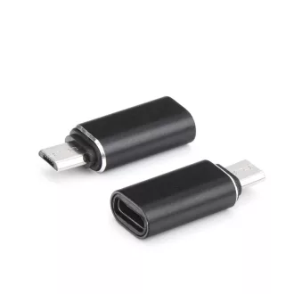 USB-C (anya) – Micro USB (apa) adapter fekete
