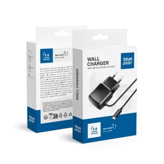   Blue Star hálózati töltő 2A 10W + Micro USB kábel TFK-TC-1100B fekete