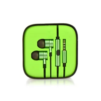 Mi vezetékes fülhallgató 3,5 mm jack metal box lime