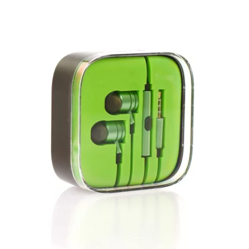 Mi vezetékes fülhallgató 3,5 mm jack metal box lime
