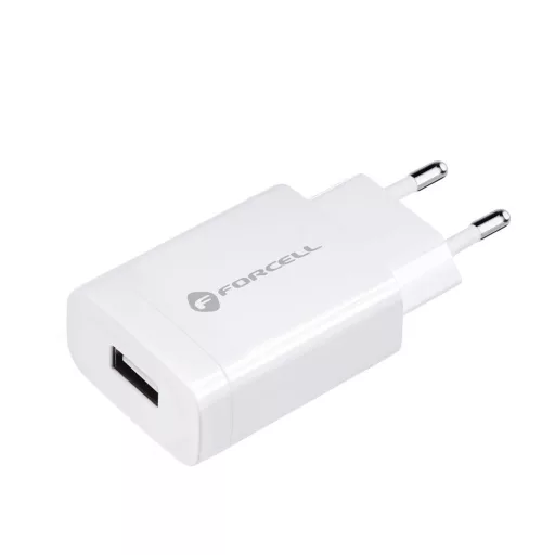 Forcell F-Energy hálózati töltő USB-A QC3.0 2,4A 18W + USB-A – USB-C kábel TFK-TC-1099 fehér