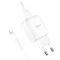 Hoco hálózati töltő USB-A 2A 10W + USB-A – Lightning kábel N2 fehér