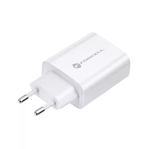 Forcell F-Energy hálózati töltő USB-C QC4.0 PD 3A 20W + USB-C – Lightning kábel TFK-TC-20WPD fehér