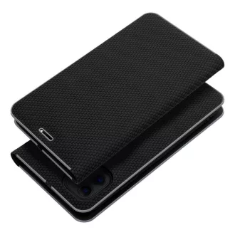 Luna Carbon Flip tok iPhone 12 / 12 Pro fekete