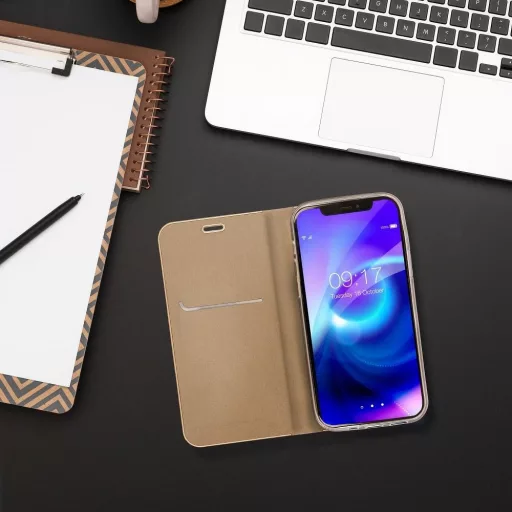 Luna Gold Flip tok SAMSUNG A12 / M12 arany