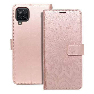 Mezzo Flip tok SAMSUNG A12 / M12 mandala rozéarany