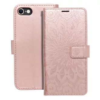   Mezzo Flip tok iPhone 7 / 8 / SE 2020 / SE 2022 mandala rozéarany