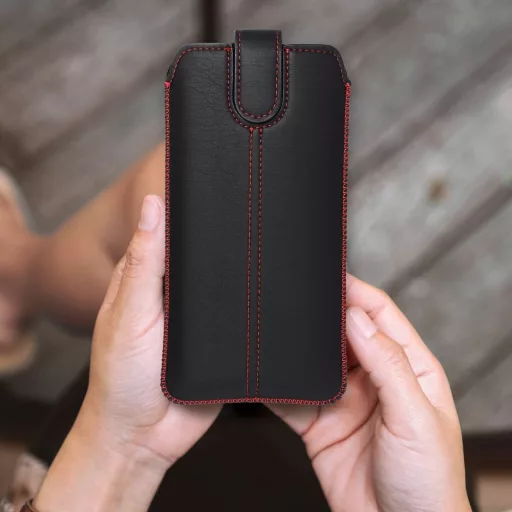 Pocket Case ultra slim univerzális kihúzhatós tok M4 - for Samsung A02s/A05/A05s/A12/A15/A21s/A25/A32 5G/A72/S21 Ultra 5G/ Xiaomi Redmi Note 10 Pro/9A/9AT/ Oppo A52/A72/A92/ SAMSUNG S23 Ultra /S24 Ultra /Realme 7i/ Vivo Y52 5G/Y72 5G fekete