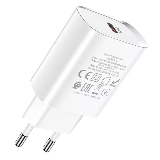 Hoco hálózati töltő USB-C PD 20W N14 fehér