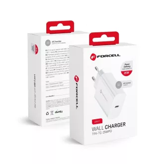   Forcell F-Energy hálózati töltő USB-C QC4.0 PD 3A 25W TFK-TC-25WPD fehér