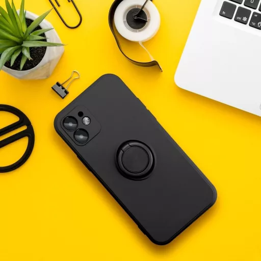 Silicone Ring tok iPhone 12 PRO MAX  fekete