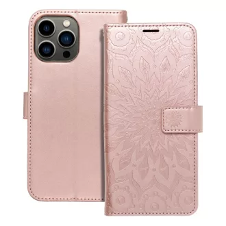 Mezzo Flip tok iPhone 13 PRO MAX mandala rozéarany