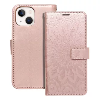 Mezzo Flip tok iPhone 13 MINI mandala rozéarany