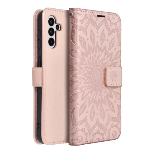 Mezzo Flip tok SAMSUNG A13 5G / A04S mandala rozéarany