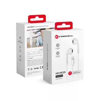   Forcell F-Audio vezetékes fülhallgató Lightning HR-ME25 fehér