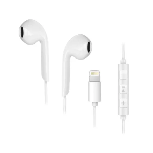 Forcell F-Audio vezetékes fülhallgató Lightning HR-ME25 fehér