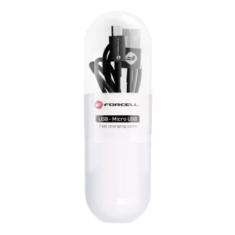   Forcell F-Energy USB-A – Micro USB töltőkábel Tube C321 2,4A 1 m fekete