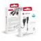 Forcell F-Energy USB-A – Lightning töltőkábel Carbon CB-01A 2,4A 12W 1 m fekete