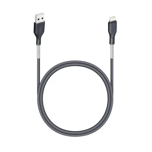 Forcell F-Energy USB-A – Lightning töltőkábel Carbon CB-01A 2,4A 12W 1 m fekete