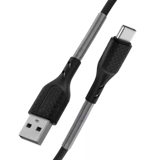 Forcell F-Energy USB-A – USB-C töltőkábel QC4.0 Carbon CB-02A 5A 60W 1 m fekete