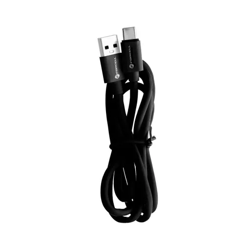 Forcell F-Energy USB-A – USB-C töltőkábel QC3.0 Tube C398 3A 1 m fekete