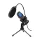 Art kondenzátor mikrofon állvánnyal és világító tripod állvánnyal AC-02 fekete