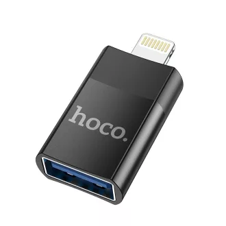 USB-A – Lightning OTG adapter Hoco UA17 fekete