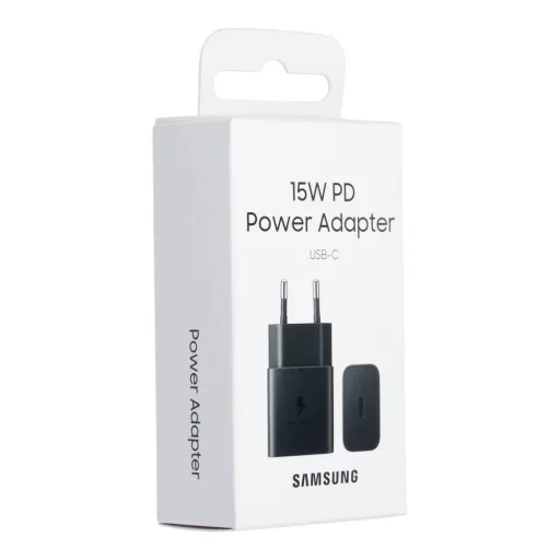 Samsung eredeti hálózati töltő USB-C PD 3A 15W EP-T1510NBEGEU fekete blister