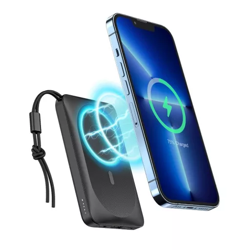 Veger MagOn (VP1151 / W1151) powerbank MagSafe kompatibilis PD QC3.0 2A 20W vezeték nélküli töltéssel 10000 mAh Fehér