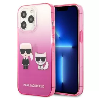   KARL LAGERFELD tok iPhone 13 Pro KLHCP13LTGKCP (K Choupette Centered) rózsaszín