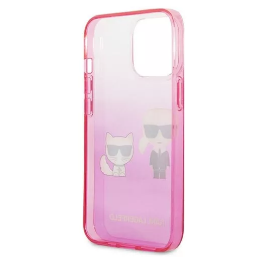 KARL LAGERFELD tok iPhone 13 Pro KLHCP13LTGKCP (K Choupette Centered) rózsaszín