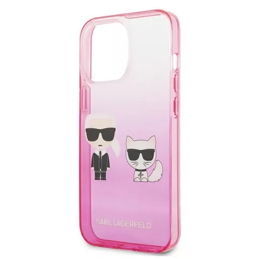 KARL LAGERFELD tok iPhone 13 Pro KLHCP13LTGKCP (K Choupette Centered) rózsaszín