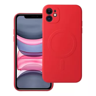 SILICONE MAG COVER Magsafe kompatibilis tok iPhone 11 piros