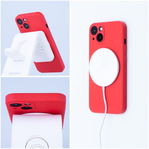 SILICONE MAG COVER Magsafe kompatibilis tok iPhone 11 Pro piros