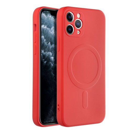 SILICONE MAG COVER Magsafe kompatibilis tok iPhone 11 Pro piros