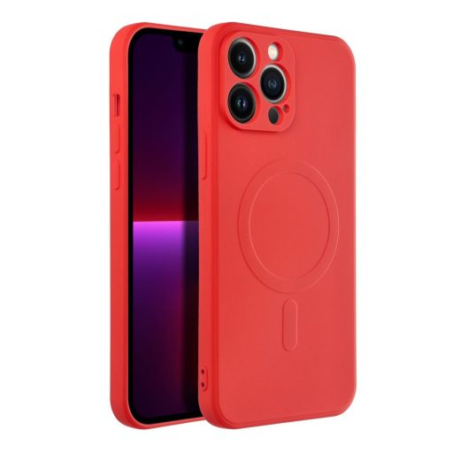 SILICONE MAG COVER Magsafe kompatibilis tok iPhone 13 Pro Max piros