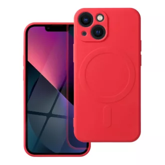   Silicone Mag Cover tok iPhone 13 MINI MagSafe kompatibilis piros