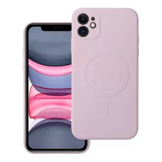   SILICONE MAG COVER Magsafe kompatibilis tok iPhone 11 rózsaszín
