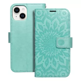 Mezzo Flip tok iPhone 14 mandala zöld