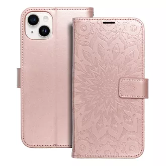 Mezzo Flip tok iPhone 14 Plus mandala rozéarany