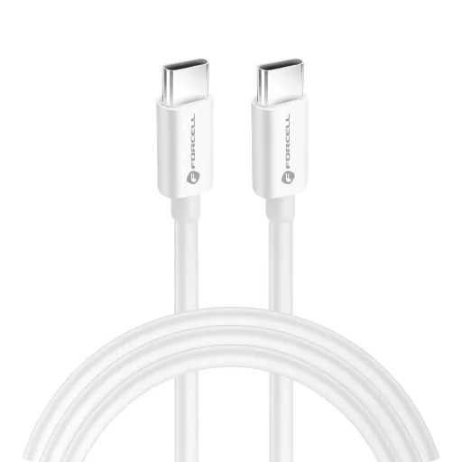 Forcell F-Energy USB-C – USB-C töltőkábel C339 QC4.0 PD 5A 100W 2 m fehér