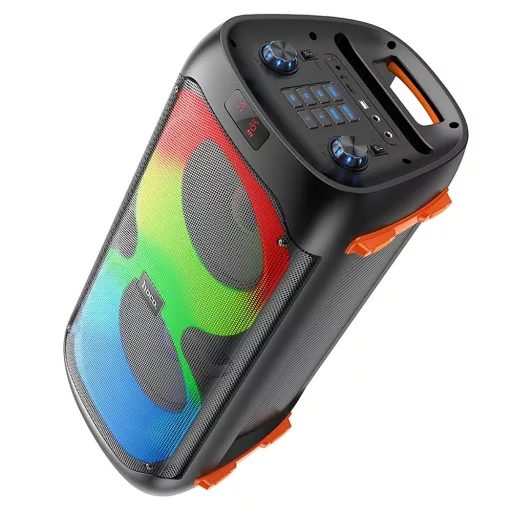 Hoco BS53 Bluetooth vezeték nélküli hangszóró LED Outdoor Manhattan + dupla vezeték nélküli mikrofon