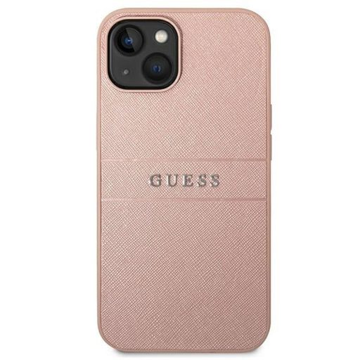 GUESS GUHCP14MPSASBPI saffiano tok iPhone 14 Plus pink