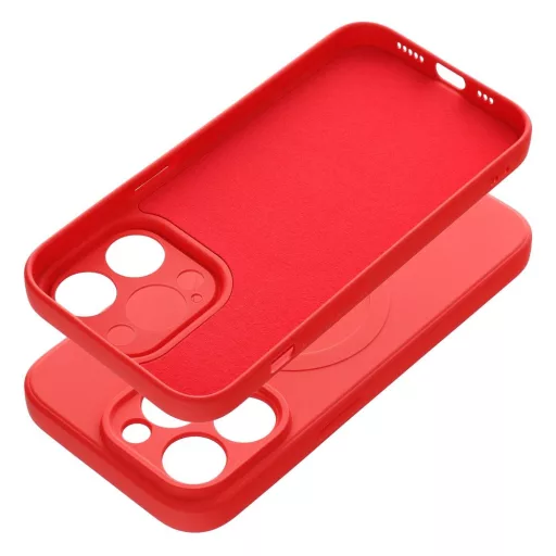 SILICONE MAG COVER Magsafe kompatibilis tok iPhone 14 Pro piros