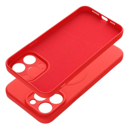 SILICONE MAG COVER Magsafe kompatibilis tok iPhone 14 Pro Max piros